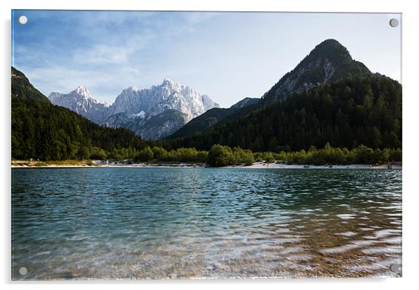 Lake Jasna in Kranjska Gora Acrylic by Ian Middleton