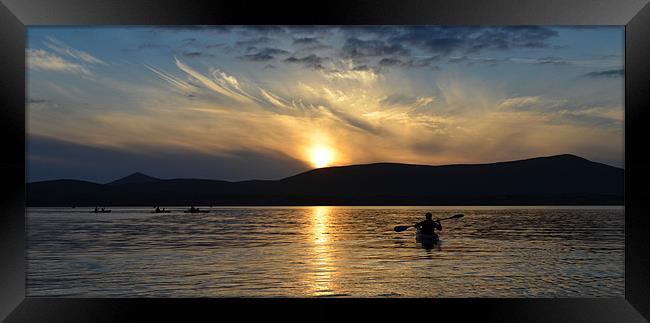 Sunset Dingle Bay Framed Print by barbara walsh