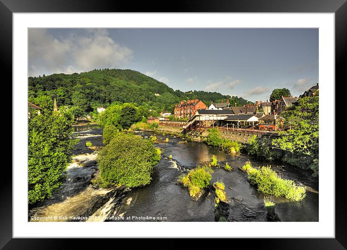 River Dee at Llangollen Framed Mounted Print by Rob Hawkins