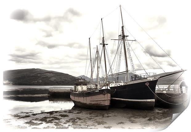 Inverary Museum and Vital Spark Print by Andy Anderson