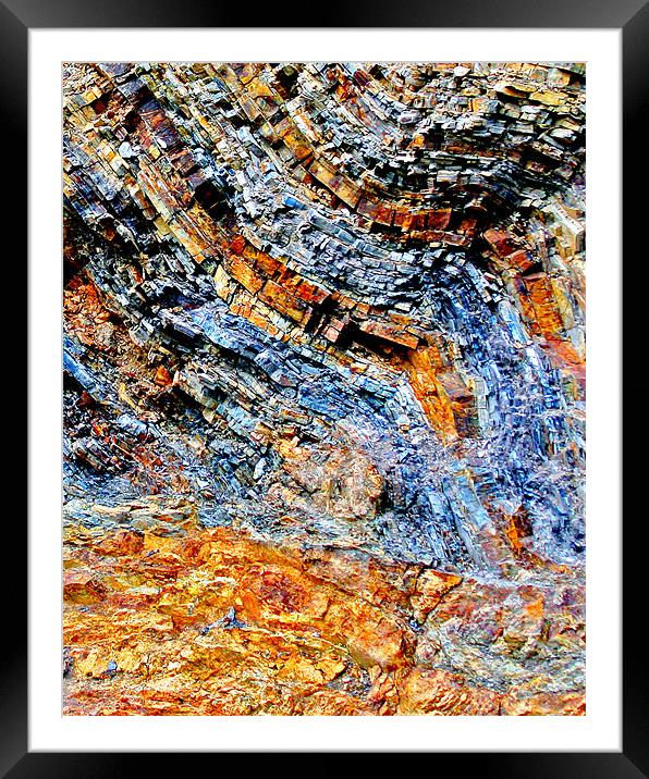 Metallic Colour of Rock Framed Mounted Print by Mike Gorton