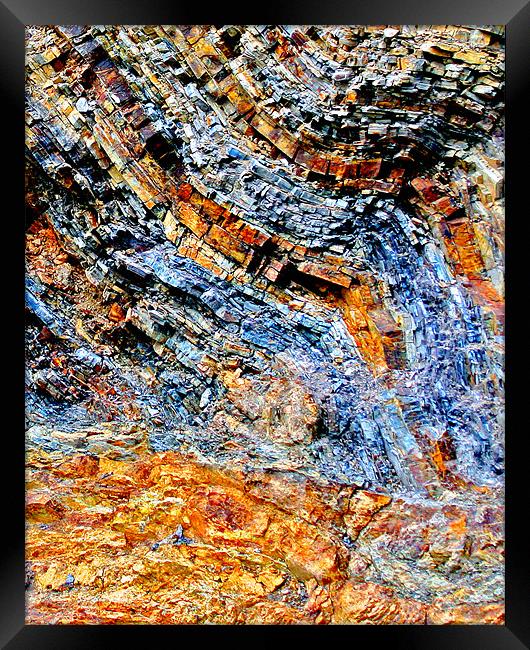 Metallic Colour of Rock Framed Print by Mike Gorton