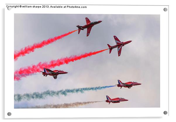 red arrows display in carrickfergus Acrylic by william sharpe