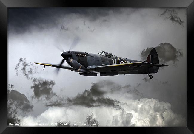 Spitfire TE311 Framed Print by J Biggadike