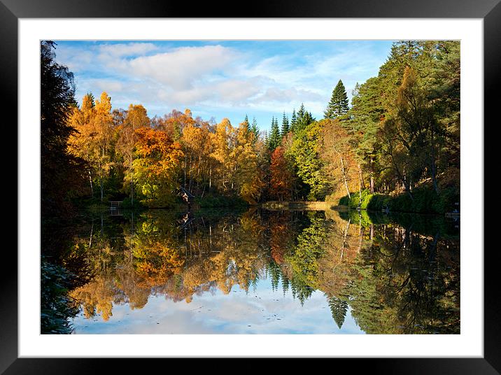 Tranquil Loch Dunmore Framed Mounted Print by David Brown