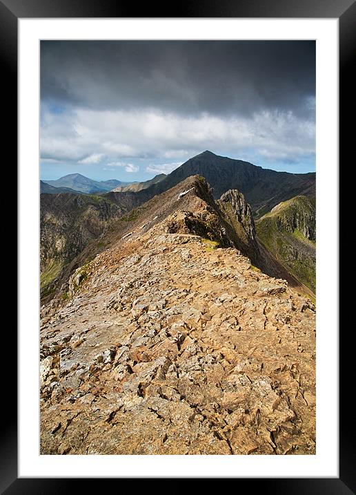 Start of the Crib Goch ridge Framed Mounted Print by Rory Trappe