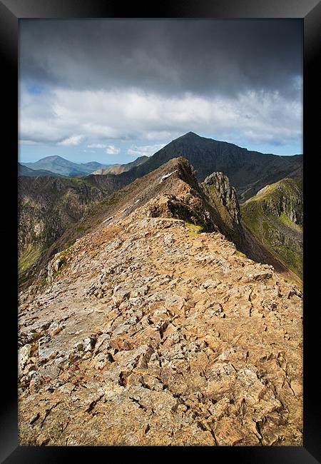 Start of the Crib Goch ridge Framed Print by Rory Trappe