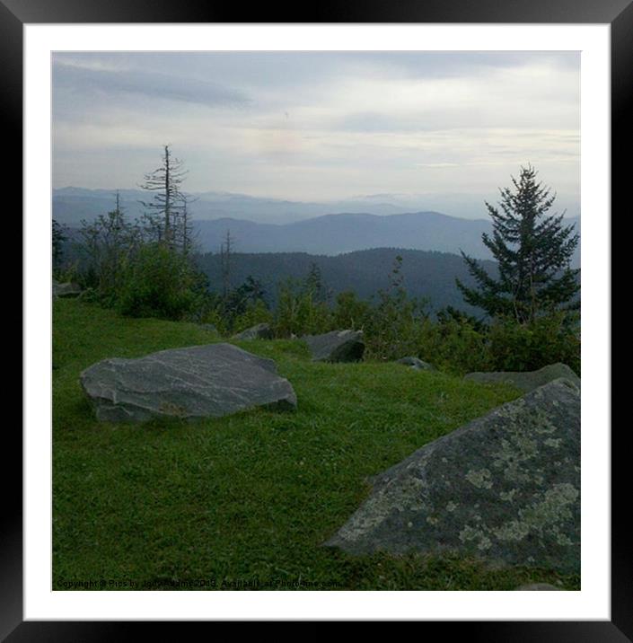 View of the Smokies Framed Mounted Print by Pics by Jody Adams