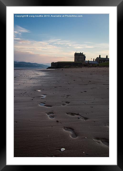 Footprints in the Sand Framed Mounted Print by craig beattie
