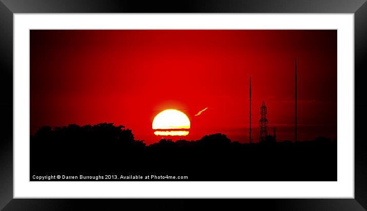 Tower Sunset Framed Mounted Print by Darren Burroughs