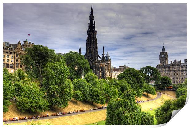 The Scott Monument in July Print by Tom Gomez