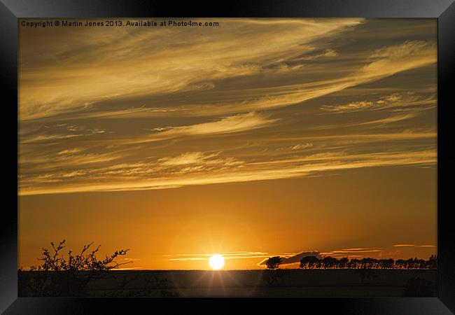 Sundown over Lumley Moor Framed Print by K7 Photography
