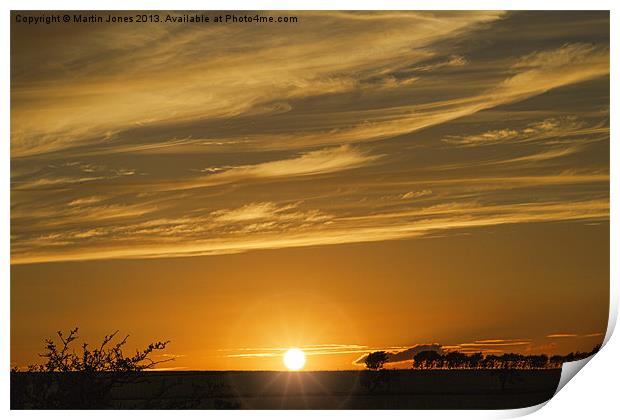 Sundown over Lumley Moor Print by K7 Photography