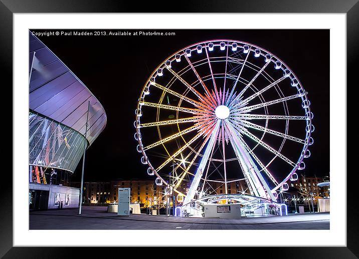 Liverpool wheel and echo arena Framed Mounted Print by Paul Madden