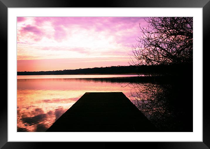 Sunset waterscape Framed Mounted Print by Castleton Photographic