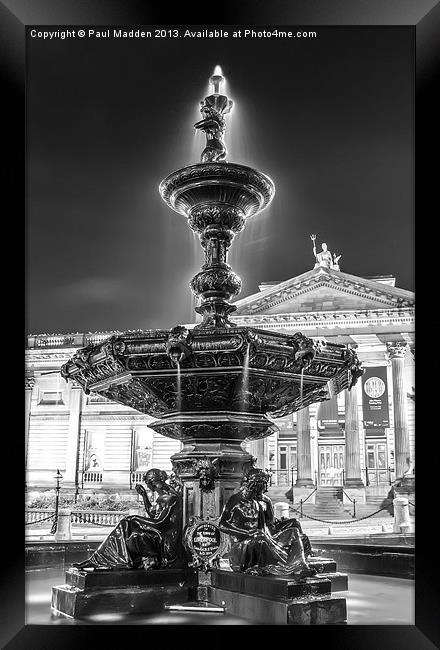 William Brown Street Fountain Framed Print by Paul Madden