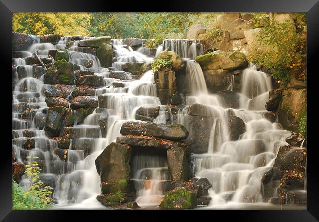 Autumn Waterfall Framed Print by Andrew Stephen