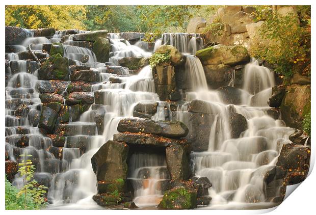 Autumn Waterfall Print by Andrew Stephen