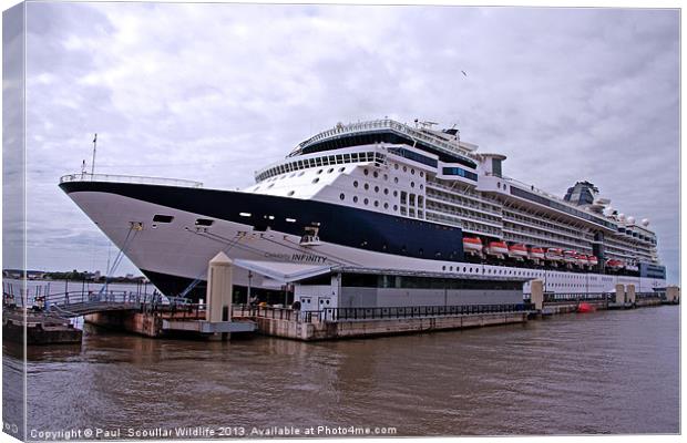 Celebrity Cruise Ship Infinity Canvas Print by Paul Scoullar