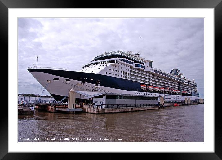 Celebrity Cruise Ship Infinity Framed Mounted Print by Paul Scoullar