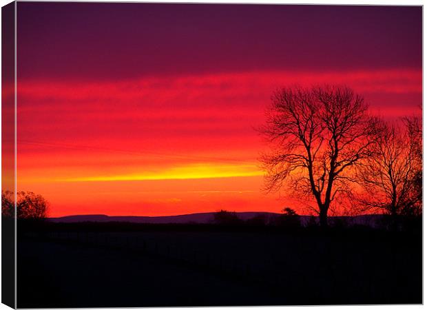 Glowing sunrise Canvas Print by paul wheatley