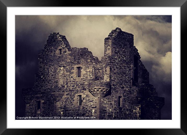 Scalloway Castle, Shetland. Framed Mounted Print by Anne Macdonald