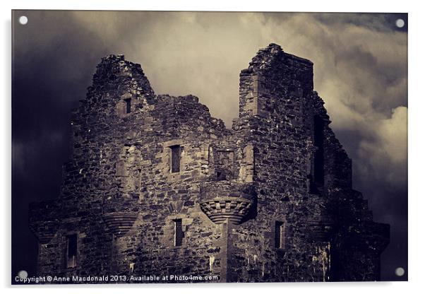Scalloway Castle, Shetland. Acrylic by Anne Macdonald