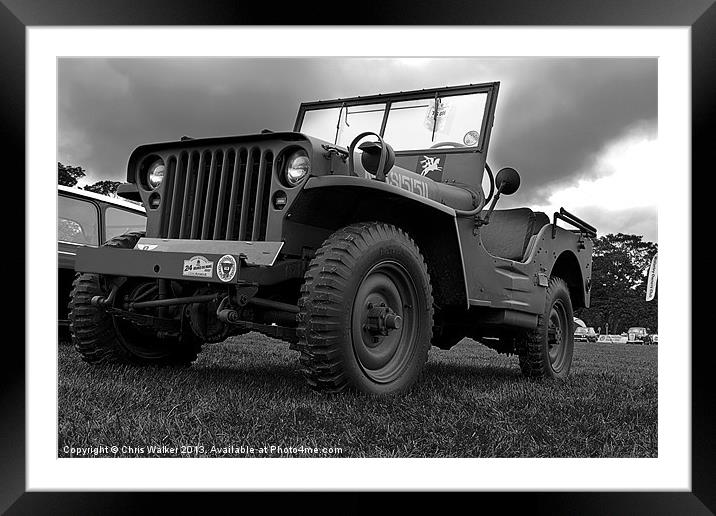 Willys Jeep Framed Mounted Print by Chris Walker