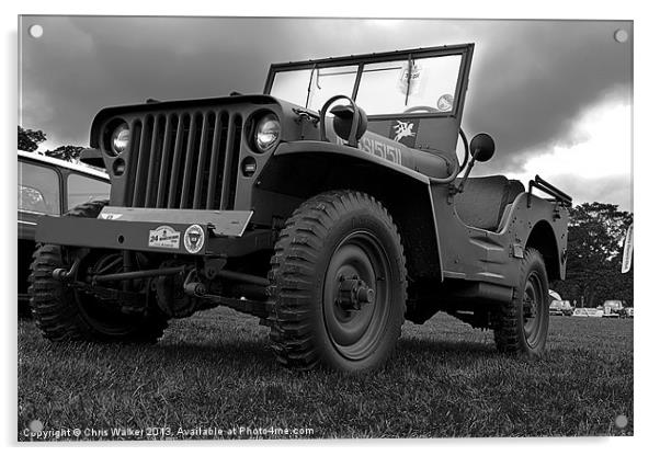 Willys Jeep Acrylic by Chris Walker