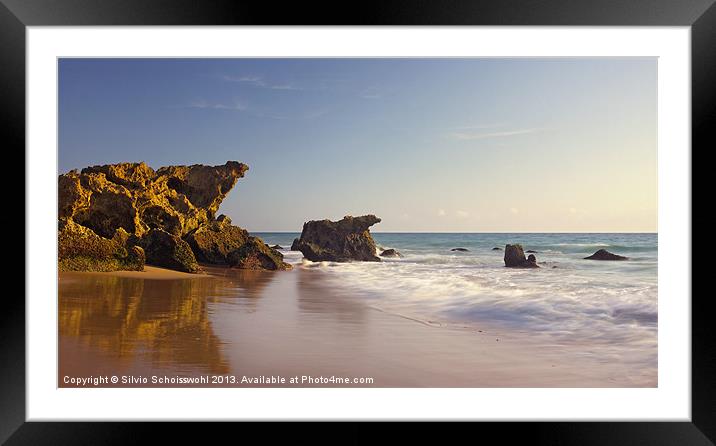 sunny beach Framed Mounted Print by Silvio Schoisswohl