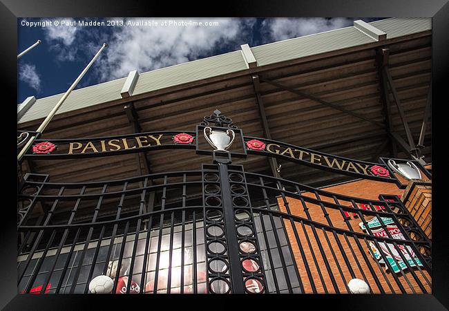 Paisley Gates - Anfield Framed Print by Paul Madden