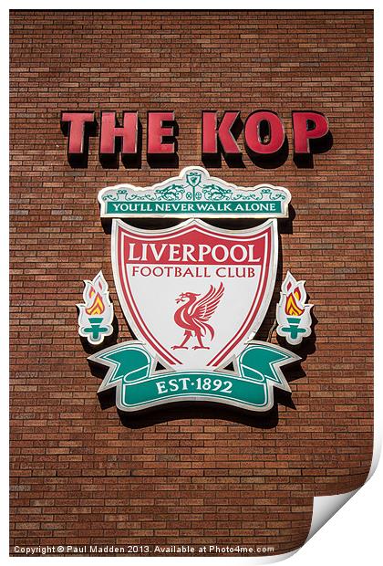 The Kop - Liverpool FC - Anfield Print by Paul Madden