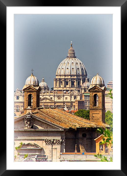 St Peters Basilica Framed Mounted Print by David Pringle