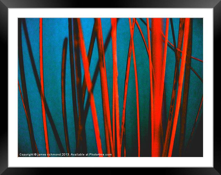 Red Wicker - Abstract Framed Mounted Print by james richmond