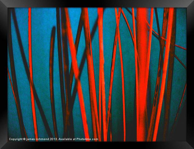 Red Wicker - Abstract Framed Print by james richmond