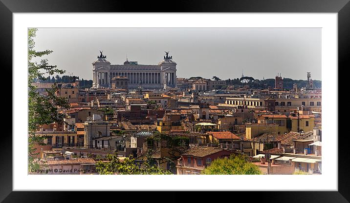 Victor Emmanuel Monument Framed Mounted Print by David Pringle