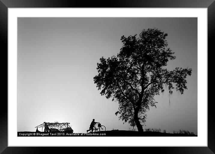 On The Horizon Framed Mounted Print by Bhagwat Tavri