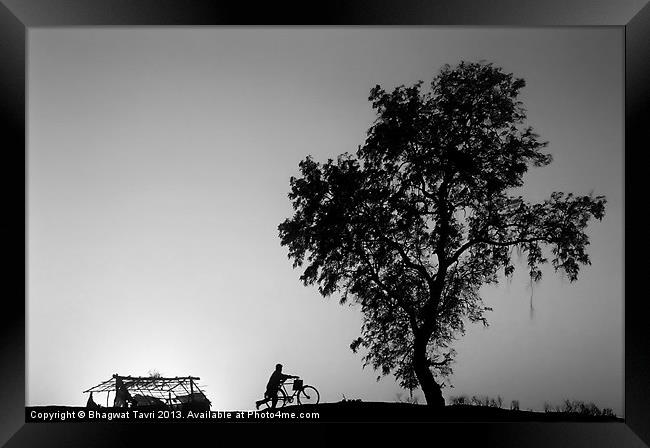 On The Horizon Framed Print by Bhagwat Tavri