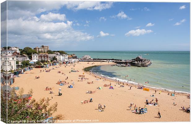 View over Broadstairs Canvas Print by Diane Griffiths