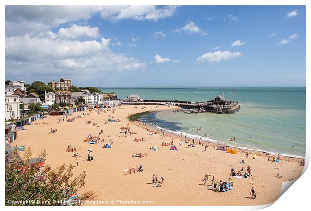 View over Broadstairs Print by Diane Griffiths