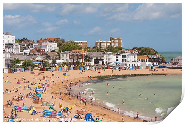 View over Broadstairs Print by Diane Griffiths