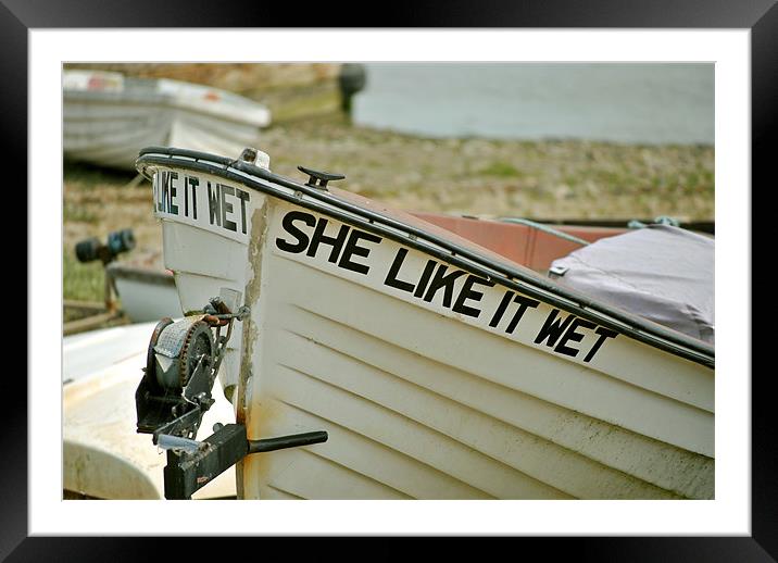 She Like It Wet Framed Mounted Print by graham young