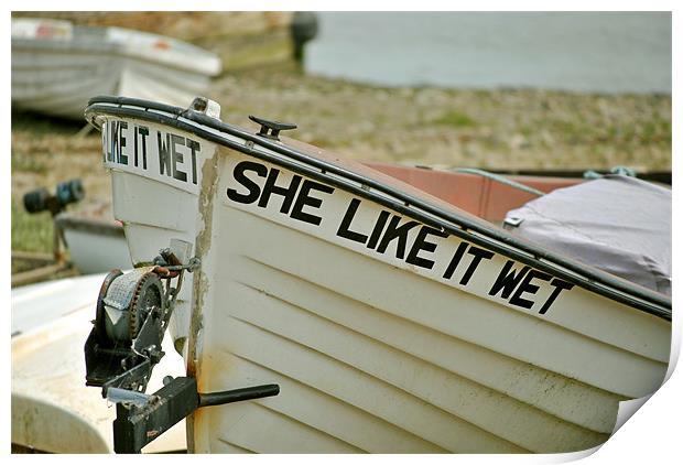 She Like It Wet Print by graham young