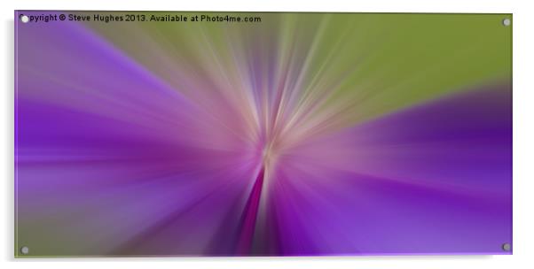 Clematis flower blur Acrylic by Steve Hughes