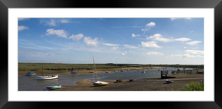 Burnham Overy Staithe Panorama Framed Mounted Print by Bill Simpson