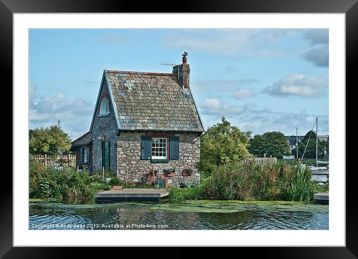 Lock keepers cottage Framed Mounted Print by Andy dean