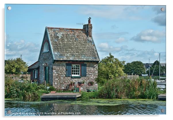 Lock keepers cottage Acrylic by Andy dean