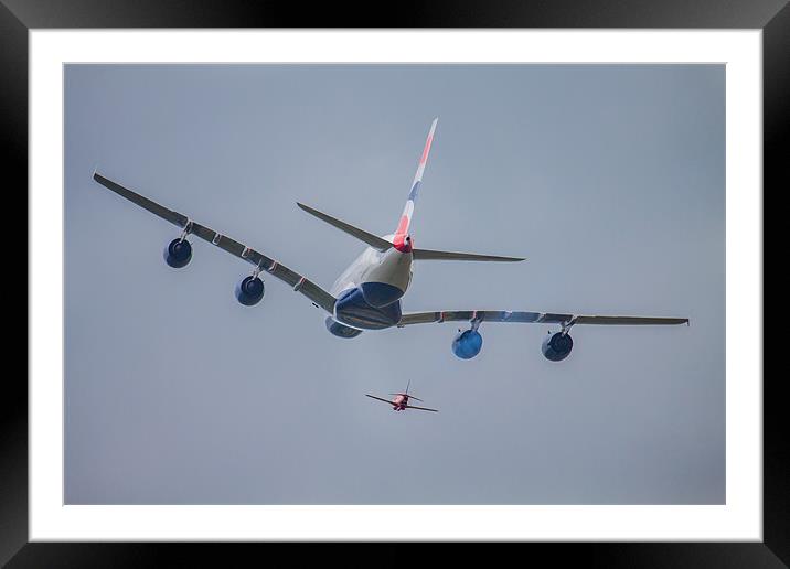 British Airways A380 Red Arrow Framed Mounted Print by Oxon Images