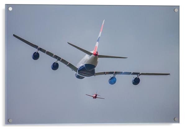 British Airways A380 Red Arrow Acrylic by Oxon Images