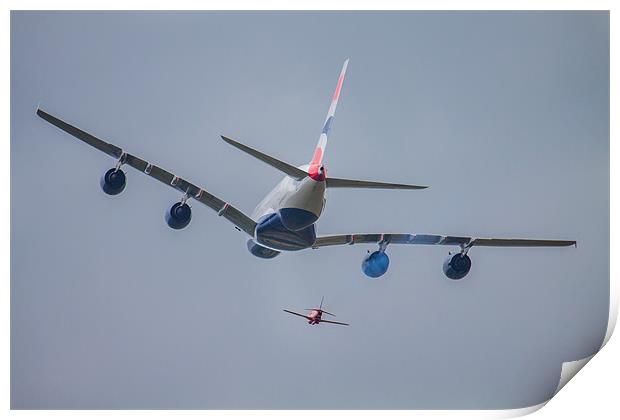 British Airways A380 Red Arrow Print by Oxon Images